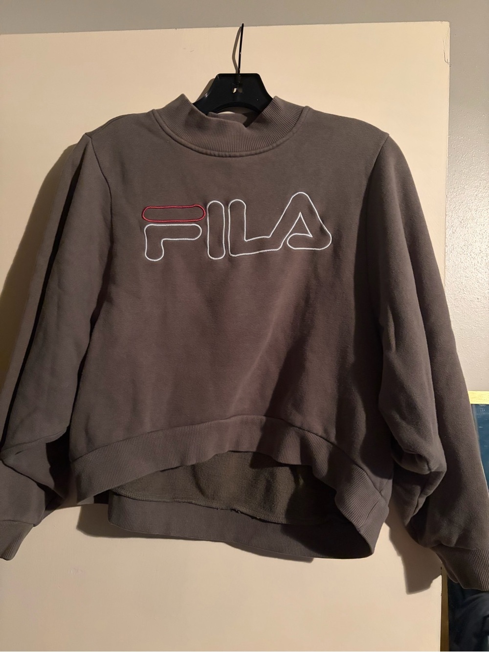 Fila Women's Green Cropped Sweatshirt